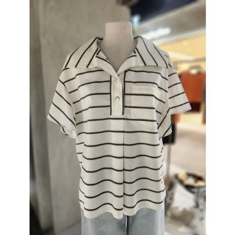 [ 현대백화점 ][ZOOC] 스트라이프 카라 셔츠 (Z252MSC028)