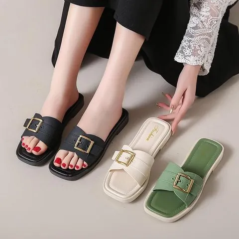 데일리 여름 여성 슬리퍼 버클 샌들 여자 발편한 사무실 실내화 쪼리
