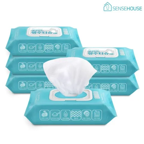 [센스하우스] 세균닦는 행주티슈 6팩(총 480매)