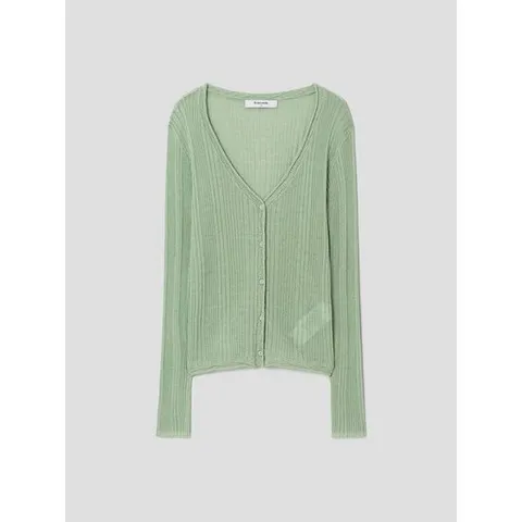 (11565AAQ1L) [에잇세컨즈] 레이스 조직 가디건  라이트 그린