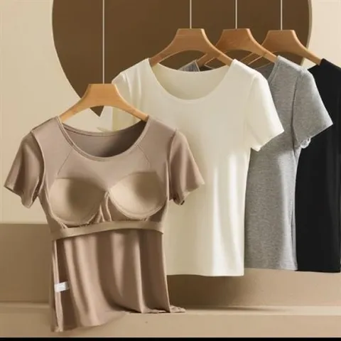 노브라티 브라티셔츠 캡내장 티셔츠 반팔티