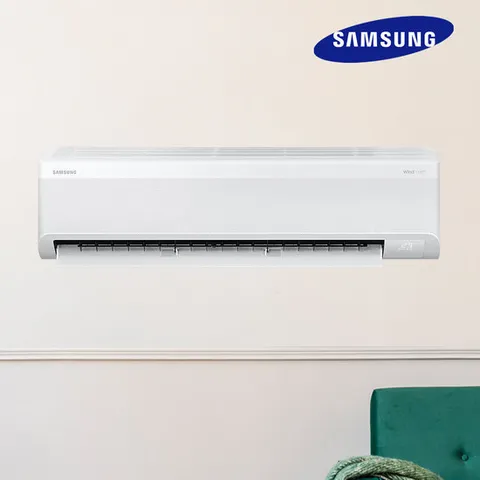 삼성 AI 무풍 인버터 벽걸이 15평 에어컨 가정용 실외기 리모컨포함 AR60F15D12WS