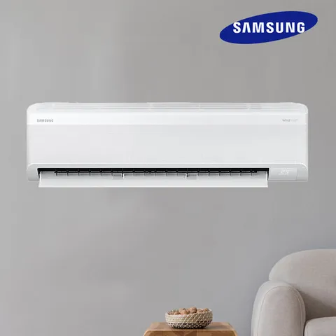 삼성 AI 무풍 인버터 13평 벽걸이 에어컨 가정용 실외기 리모컨포함 AR60F13D12WS