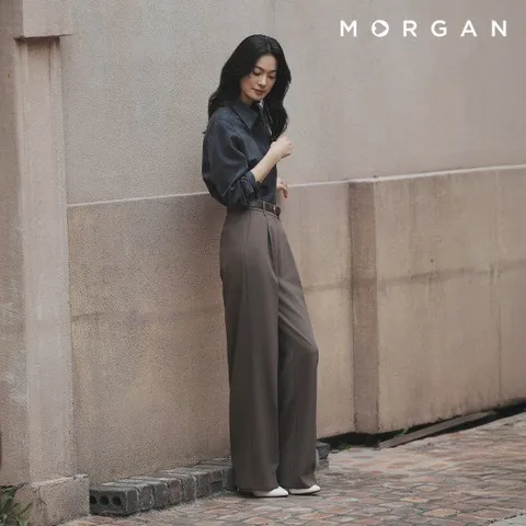 모르간 와이드 턱 팬츠 1종+벨트 [런칭 가격 79,900원]