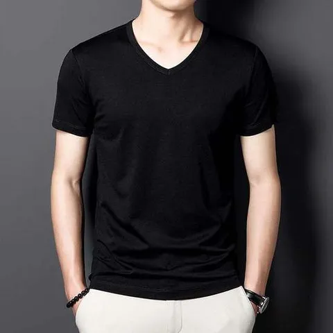 [리빌모아]여름 남자 아이스 냉감 무지 브이넥 반팔 티 OC-TSH-S