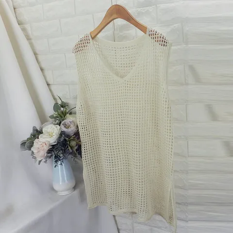 nty_그물비치롱조끼VOT여름조끼,그물조끼,펀칭조끼,브이넥조끼