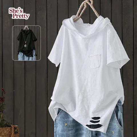 [쉬즈프리티] 꺼랑빈티지후드티