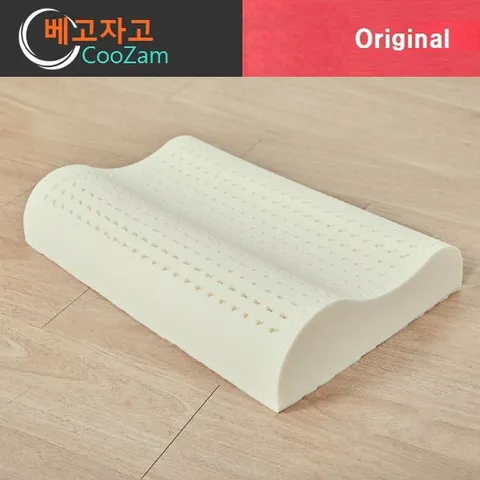 [베고자고 쿠잠][정품] 국산 최고급 천연라텍스 무중력슬립베개(속커버만제공)직사각L