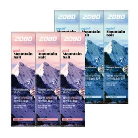 히말라야 퓨어솔트 치약 핑크 3개+크리스탈 3개 / 1SET (AD)