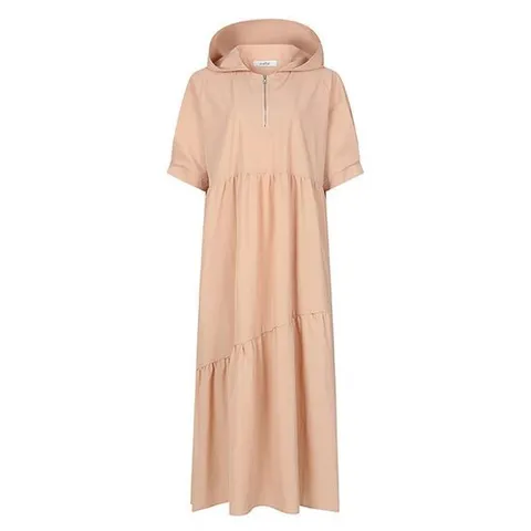 [레코브]() 사선 캉캉 후드 반집업 반팔 원피스(SB61C5OP512X)