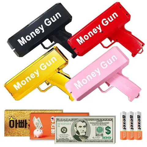 머니건+고급지폐(100장)+알카라인건전지3개+드라이버 머니총