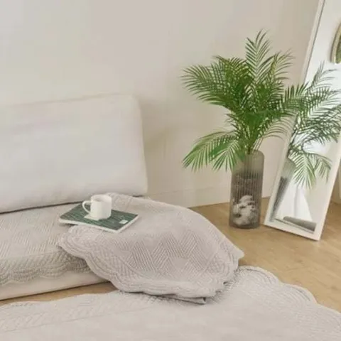 하모니 극세사 목화솜 돌소파 패드 90 x 200 그레이 침구세트 침구 이불 이불세트 패드 베개 베개커버 누비이불 줄누비 카페트 매트 극세사