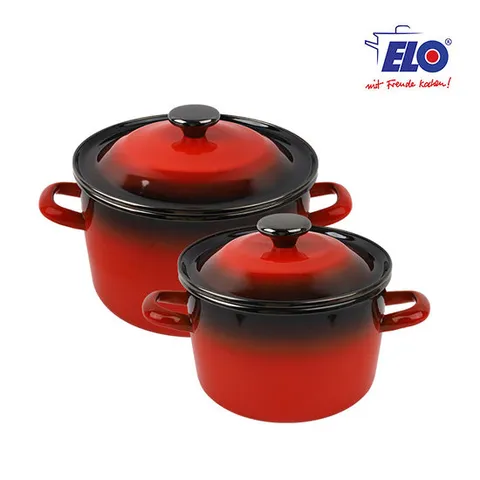 ELO 빨강법랑 리미티드 2종세트 / 깊은형18cm + 깊은형24cm