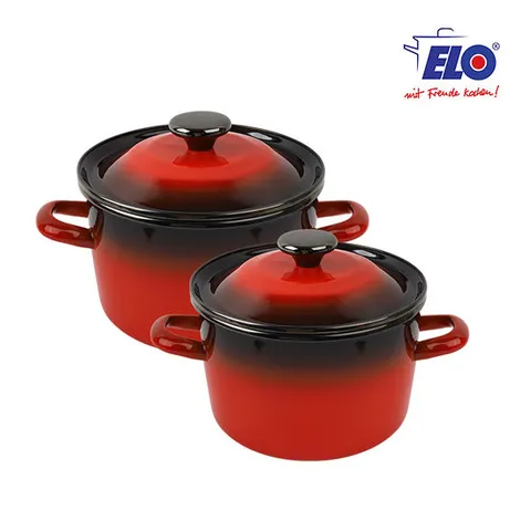 ELO 빨강법랑 리미티드 2종세트 / 깊은형18cm + 깊은형20cm