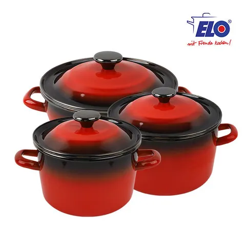 ELO 빨강법랑 리미티드 3종세트 / 깊은형20cm + 깊은형24cm + 전