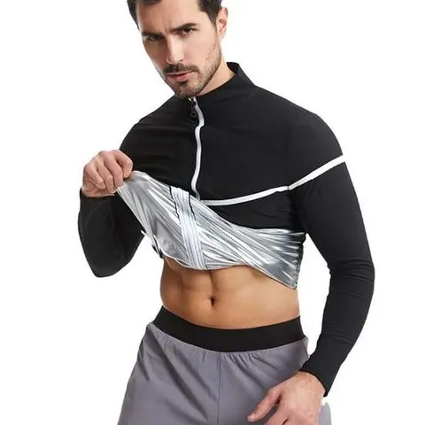 남자 하이텍 집업 스타일 체온 유지 스포츠 땀복 남자땀복 반팔땀복세트 땀복세트 땀복트레이닝 땀복상의 복싱땀목 남성땀복 다이어트땀복 히팅슈트