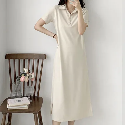 [H스타일]H스타일(OP)뉴라코스OPS 여름 반팔 카라원피스 OPS(OP)