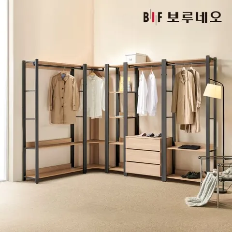보루네오 아이든 시스템 행거 철제 드레스룸 800 행거장