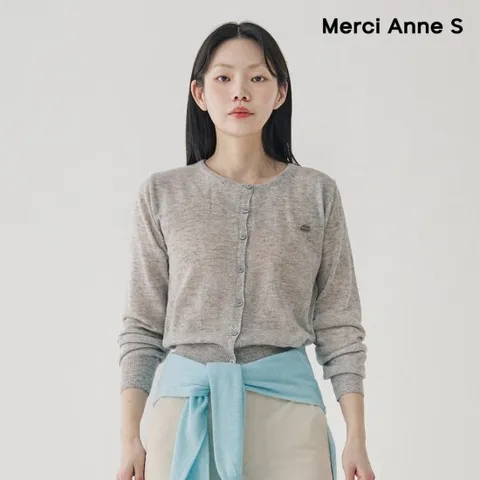 [ 롯데백화점 ][메르시앤S] 썸머 린넨 라운드 넥 가디건 MB4GD80