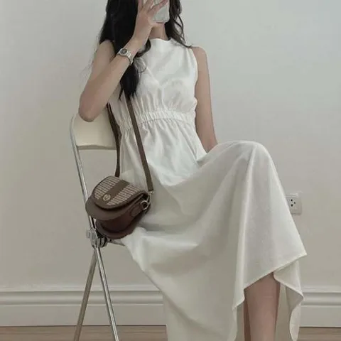 허리 셔링 민소매 롱원피스 허리 밴딩 여름 원피스 휴양지룩 휴양지원피스 동남아원피스 동남아룩 바캉스원피스 바캉스룩 루즈핏원피스 빅사이즈원피스