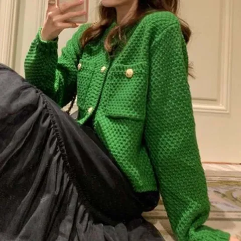 여자 라운드 넥 봄 가을 도톰 단추 가디건 그린 와플가디건 여성가디건 니트가디건 여자가디건 가을가디건 간절기가디건 봄가디건 여성가을가디건