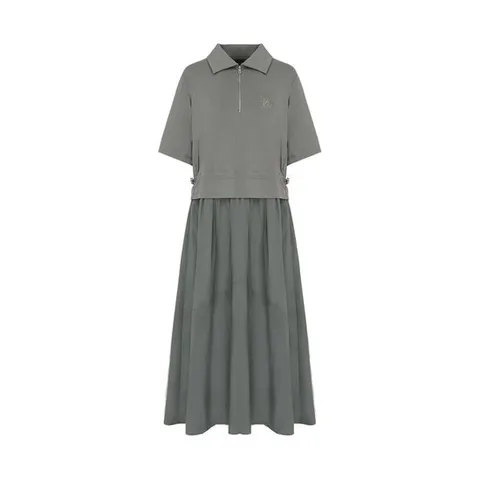 반집업 카라넥 포인트 캐주얼 원피스_HCDFOP301