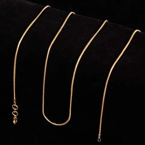 18K 체인 얇은 골드 줄체인 벨벳리본