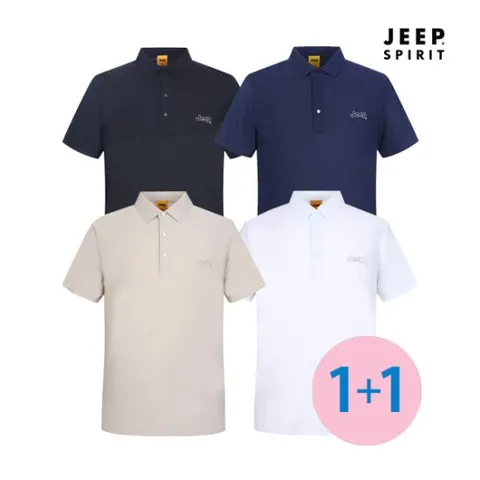JEEP SPIRIT 쿨링 남성 폴로 반팔 카라티셔츠 2종세트