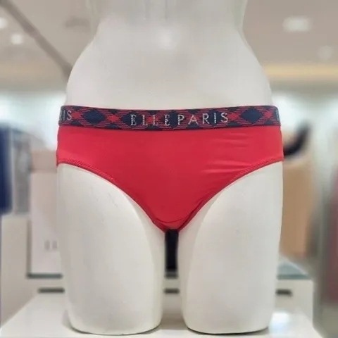 [ AK백화점 ][엘르] 레드 체크 포인트 밴드 햄라인 팬티 EDWBPA22RD