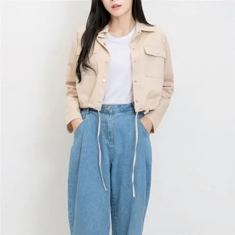 봄아 우터 데일리 크롭 데일리 클래식 자켓 야상 스트 아우터