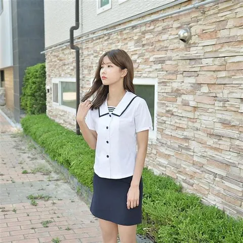 교복쇼핑몰 교복몰 (하복)스판 네이비 학생복.