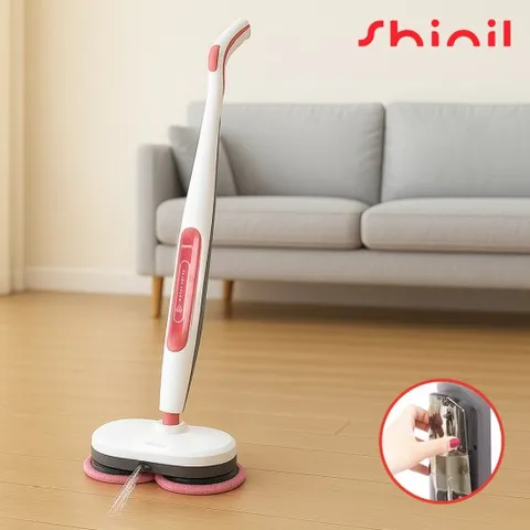 신일 SDC-B5000WR 무선 회전식 물걸레 청소기 저소음 자동 물분사