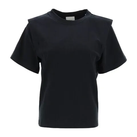 이자벨마랑 크루넥 반팔 릴렉스 핏 티셔츠 TS0041FAA1N41I 01BK