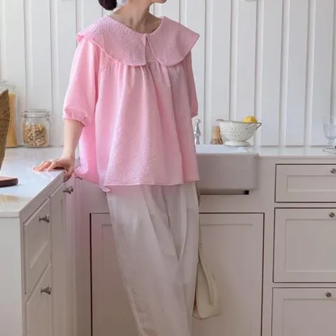 아트박스/옷자락 여자 지지미 러블리 블라우스