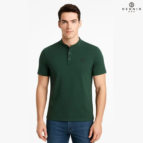 [무료배송][데니스골프] 남성 스포티 쿨 헨리넥 반팔티_NAQMMTS041