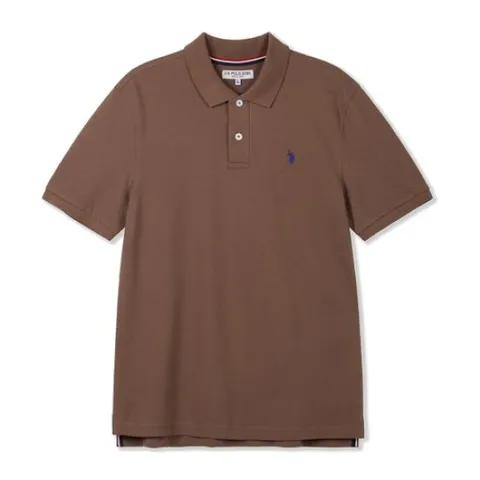 [U.S. POLO ASSN.] 남성 여름 폴로티셔츠_브라운