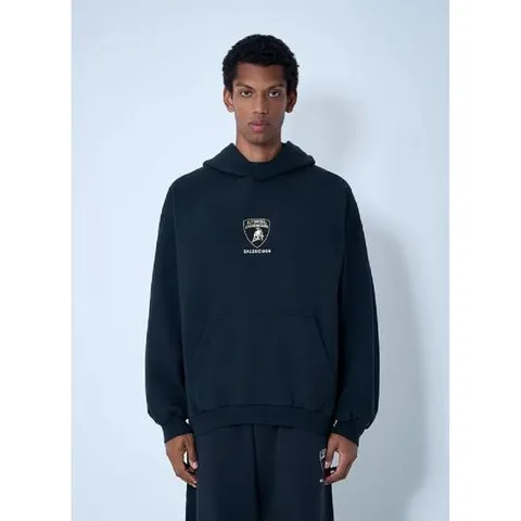 25 FW Balenciaga x Lamborghini 남성 오토모빌리 람보르기니 후드티셔츠  bll0162005blk
