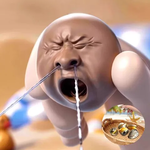 콧물 얼굴 말랑이 물총 조개 모양 소형 물총 워터건 물놀이 장난감 특이한 쓸데없는 이색 친구 우정 선물