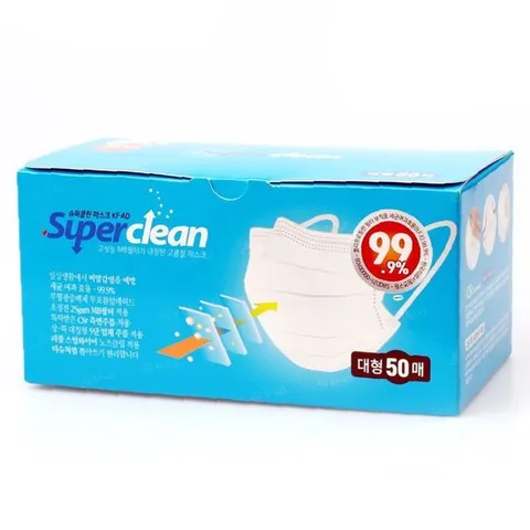 3Q KF-AD 비말 차단 숨쉬기 편한 마스크 50매