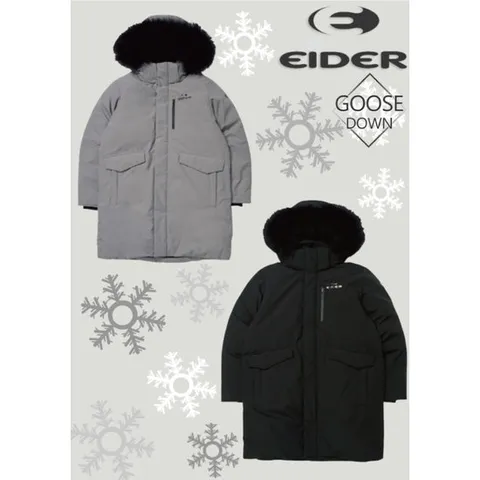 [ 현대백화점 ]아이더 [택가 559,000원] 남성 아틀라스 야상형 구스 롱다운 자켓 DMW23508