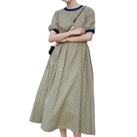 허그허그 / 디그늘 그린 패턴 원피스