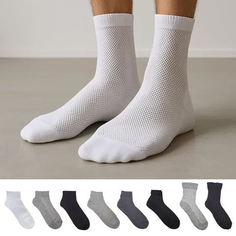 [하이언더바]국산 4켤레 남성 얇은 면 여름 양말 6종