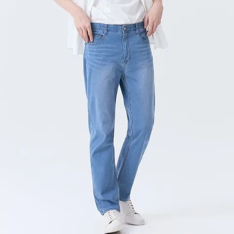 [뱅뱅]남성 썸머 라이크라 시그니처 데님_스카이