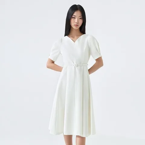 [ 롯데백화점 ][라인어디션]V넥 플레어 원피스 (NWOPOF09)