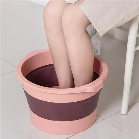 쿨샵 간편 접이식 족욕기 홈스파 폴딩족욕기 핑크
