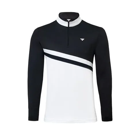 남자 골프 티셔츠 중년 남성 반목 반집업 긴팔 상의 남자골프상의 골프의류 남성골프웨어상의 아빠티셔츠 중년남성옷 아빠옷 중년의류 남성긴팔티셔츠