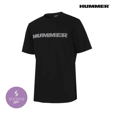 험머 썸머 소로나 속건 스판 기능성 반팔 티셔츠 블랙