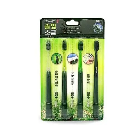 메디안 송천염 칫솔 미세모 초극세사모 4개입 초극세사모칫솔 솔잎소금칫솔 칫솔셋트 칫솔세트 치솔 칫솔