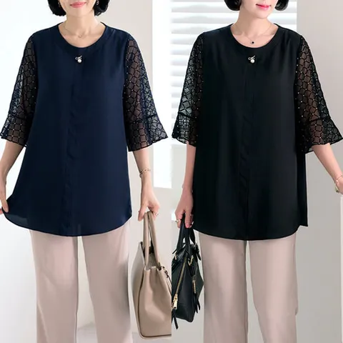 [엄마옷 로즈맘] 가희라운드블라우스