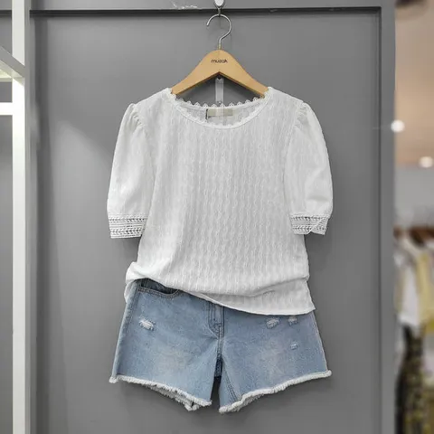 [무자크]지지미퍼프 블라우스 MP4BL90